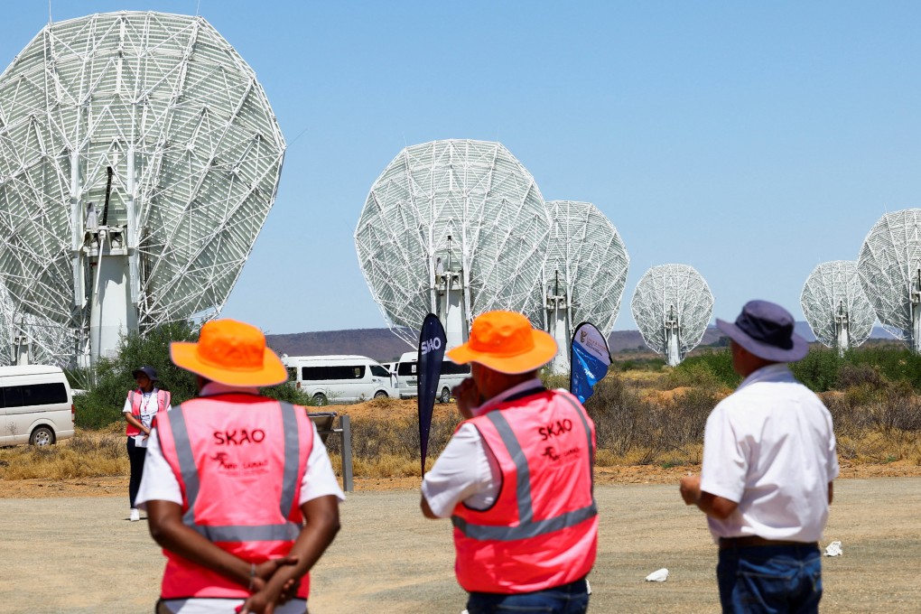 The launch of construction of the Square Kilometre Array-Mid telescope outside the town of Carnarvon, in Northern Cape, South Africa. Photo: Reuters