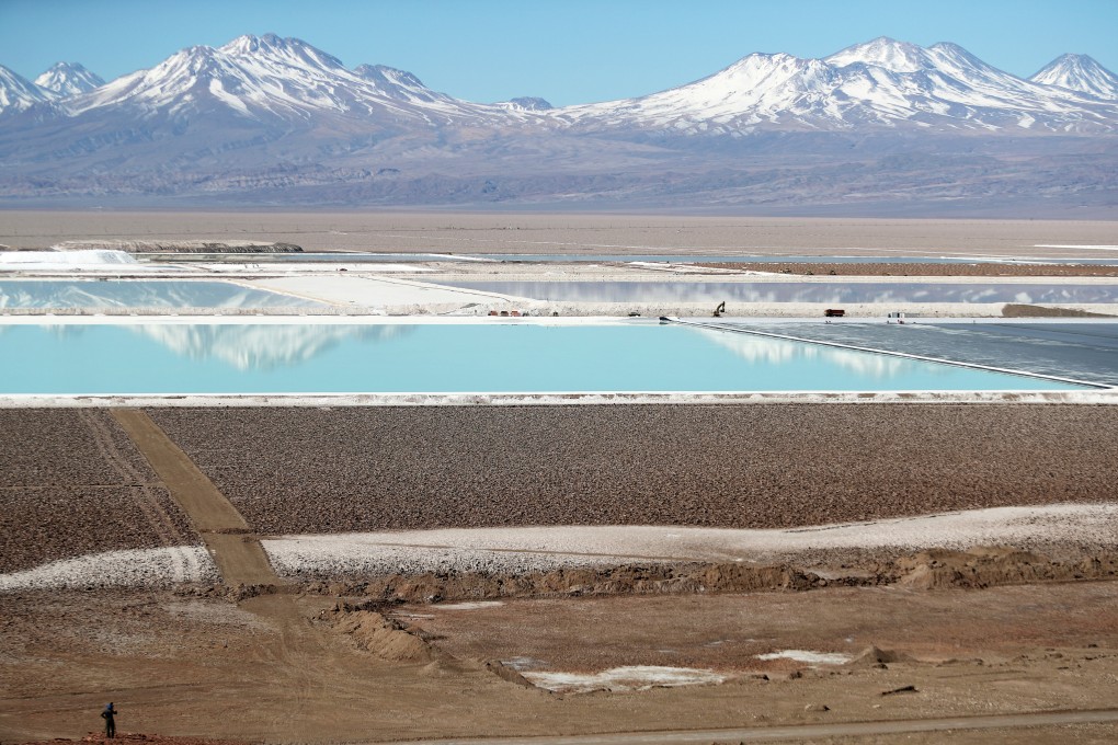 The site of a lithium mine in the Atacama Desert, Chile. Photo: Reuters