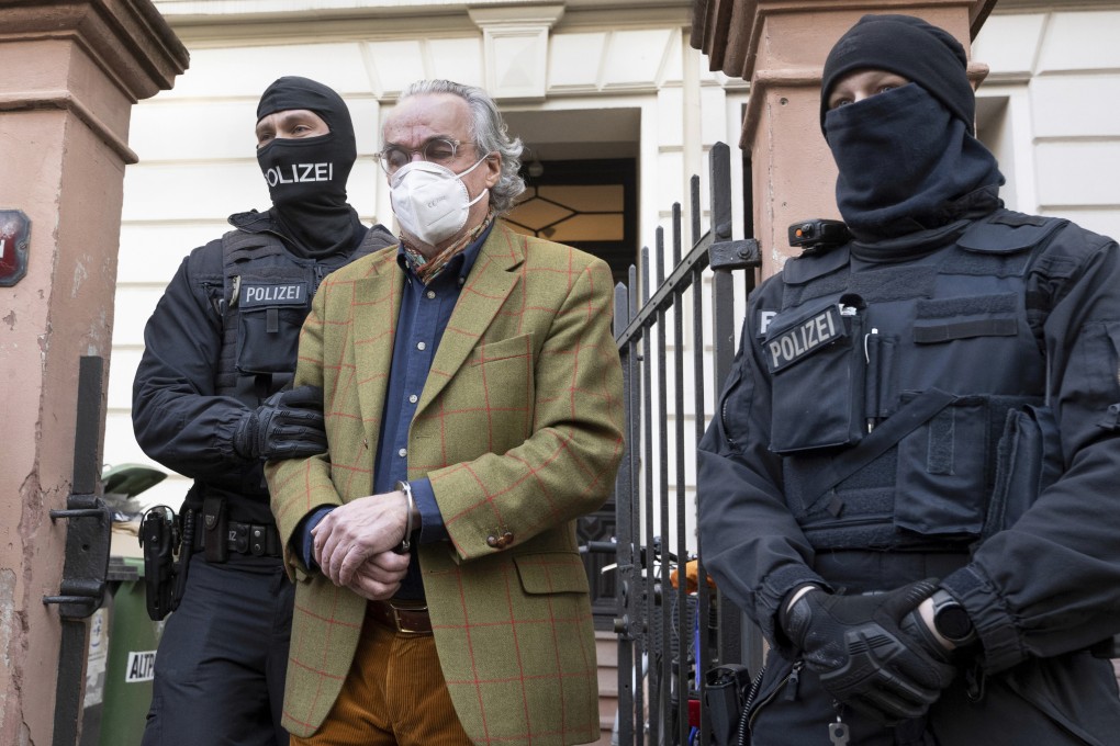 Prince Heinrich XIII Reuss was arrested at his home in Frankfurt on December 7. Photo: dpa via AP