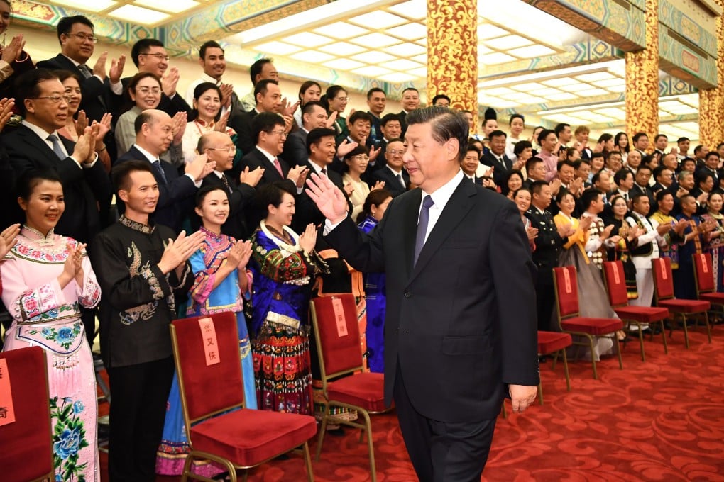 President Xi Jinping meets representatives of China’s 56 ethnic groups in Beijing in August last year. Photo: Xinhua