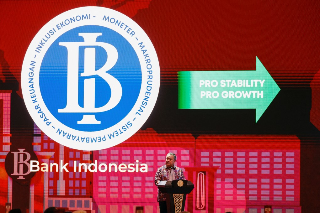 Bank Indonesia Governor Perry Warjiyo speaks during the central bank’s annual meeting with its financial stakeholders last month in Jakarta. Photo: Reuters