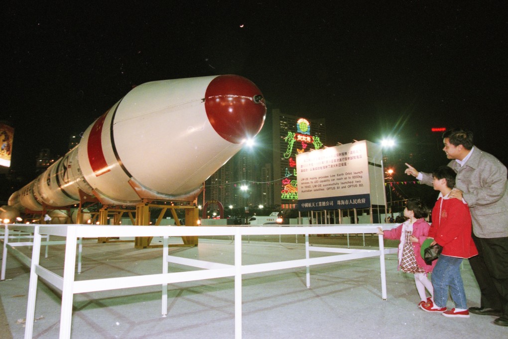 A Chinese Long March rocket on display in Hong Kong’s Victoria Park. Photo: Dustin Shum