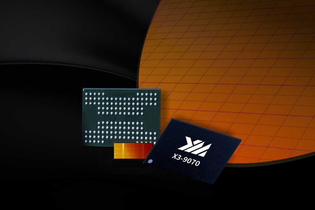 Yangtze Memory Technologies Co’s fourth-generation TLC 3D flash memory. Photo: Handout