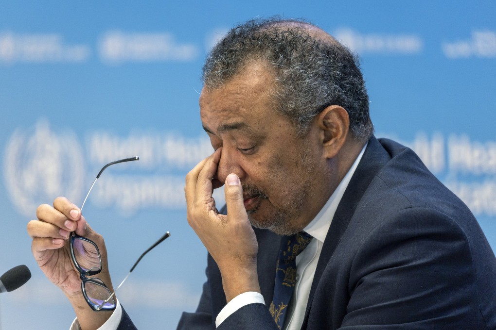 WHO Director-General Tedros Adhanom Ghebreyesus attends a press briefing in Geneva on Wednesday. Photo: Reuters