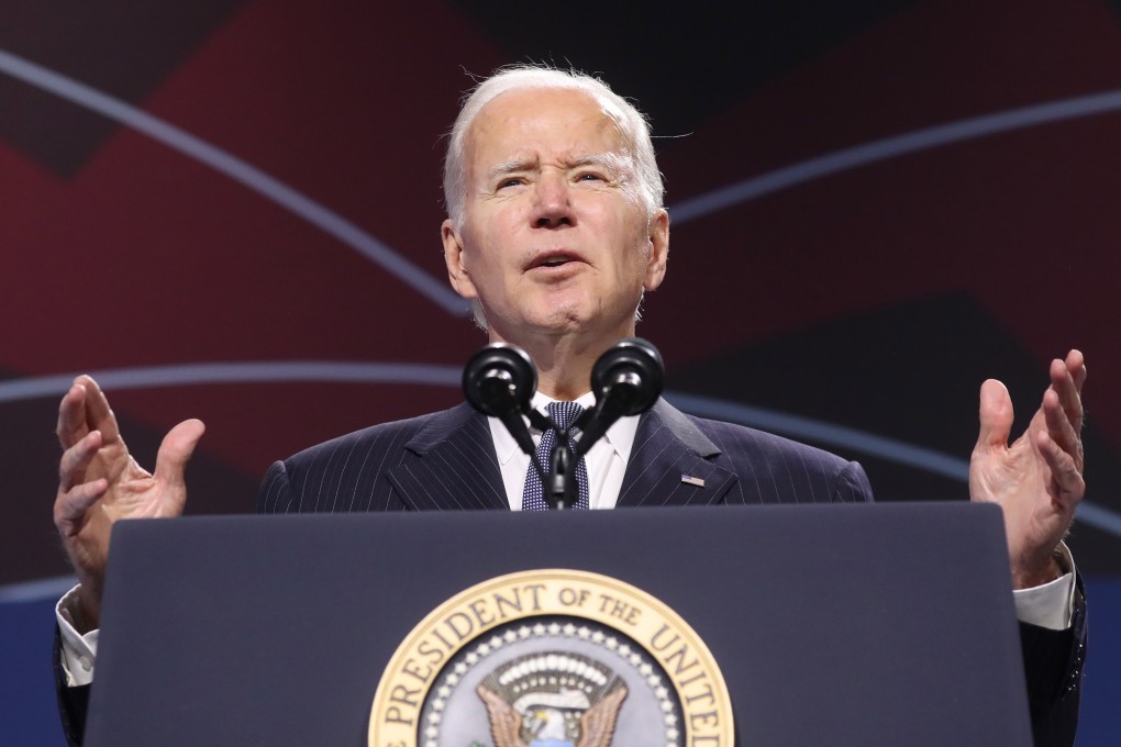 US President Joe Biden delivers remarks at the US-Africa Business Forum during the US-Africa Leaders Summit in Washington on Wednesday. Photo: EPA-EFE