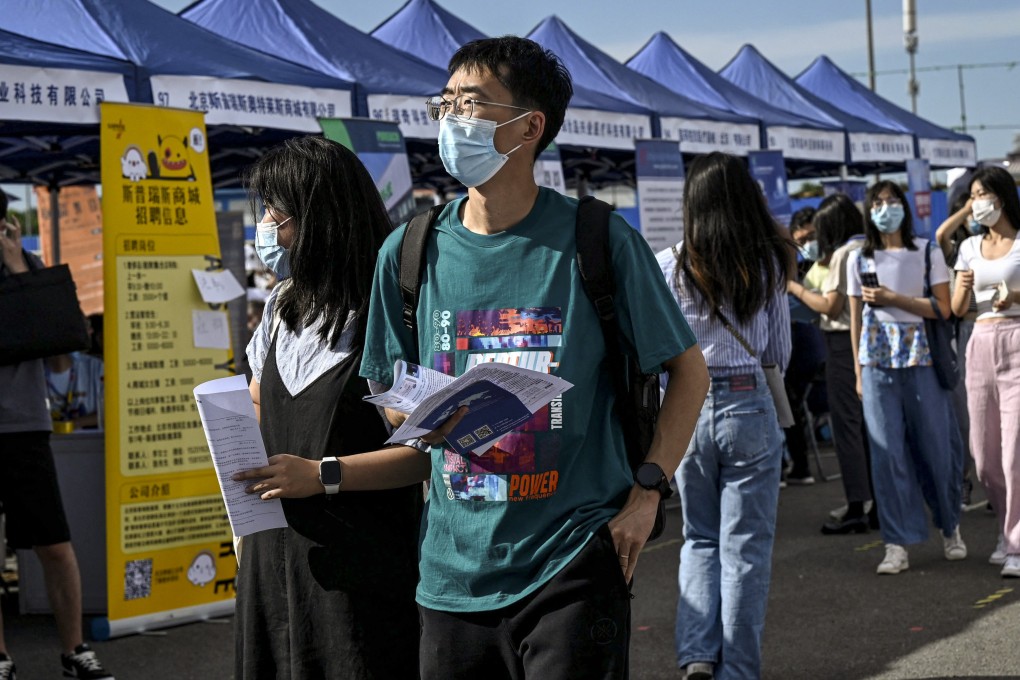 China’s urban surveyed jobless rate stood at 5.7 per cent in November, up from 5.5 per cent in October. Photo: AFP