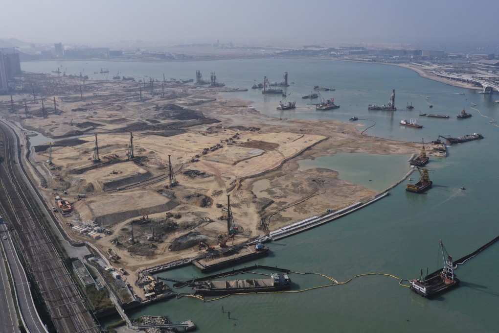 A construction site for public housing on Lantau on November 26, 2020. Photo: Sam Tsang