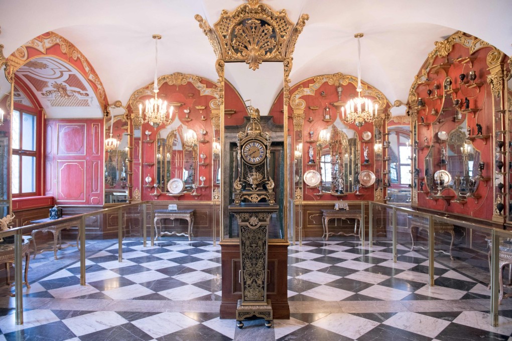 The White Silver Room, one of the rooms in the historic Green Vault at the Royal Palace in Dresden, eastern Germany, where many items were stolen in a 2019 robbery. Photo: AFP