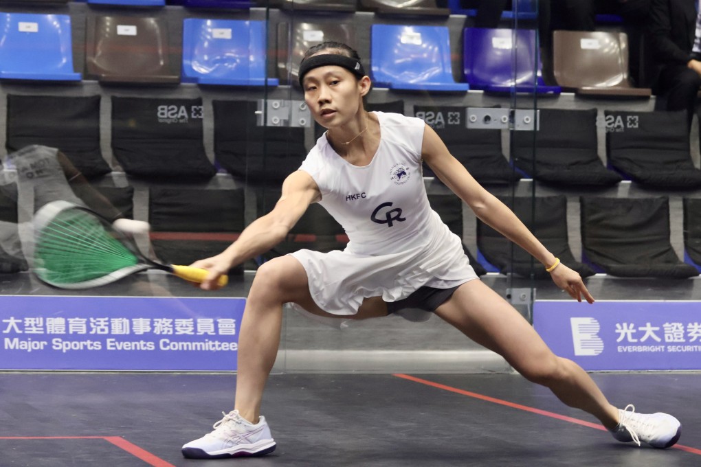 Ho Tze-lok in action during the Hong Kong Squash Open. Photo: Shirley Chui