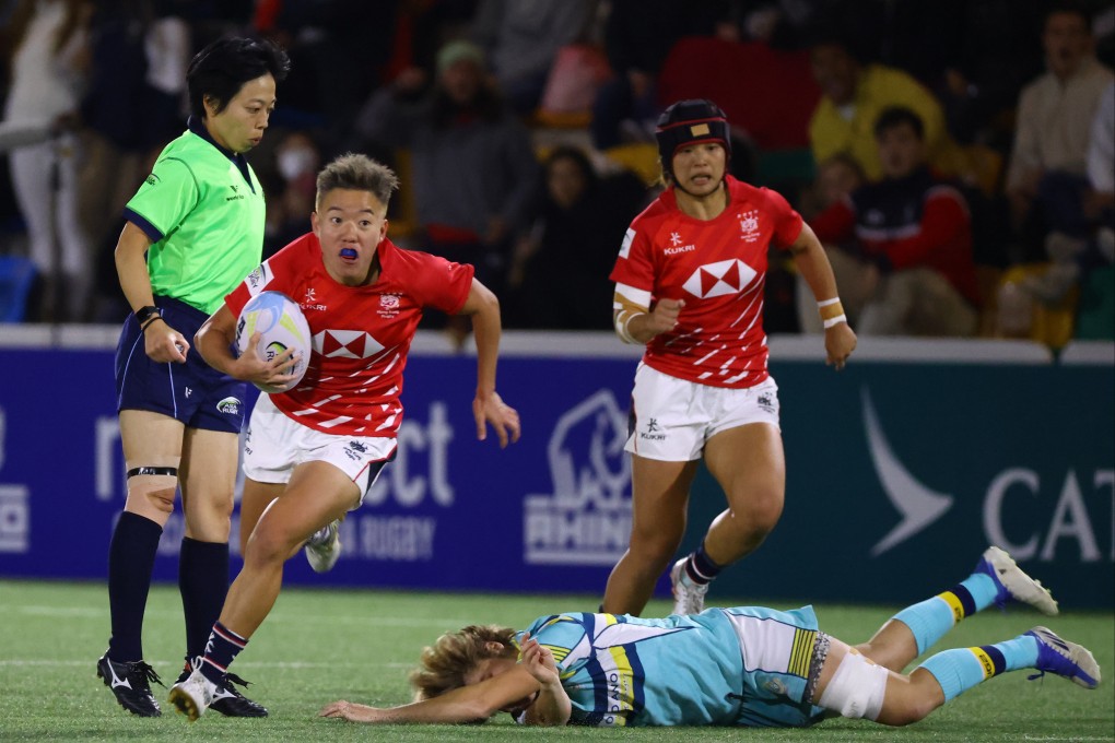 Vivian Poon Hoi-yan attacks for Hong Kong in the second test against Kazakhstan. Photo: Dickson Lee