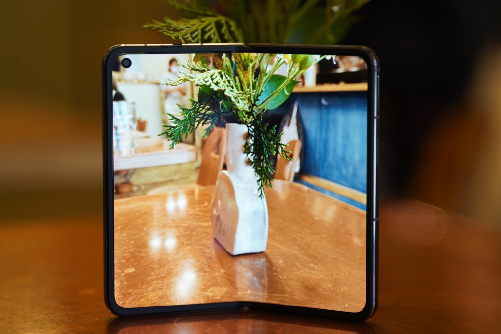 The main screen of the Oppo Find N2 when folded out. The new handset is more than a match for its Chinese competitors and a rival to Samsung’s Galaxy Fold 4. Photo: Ben Sin