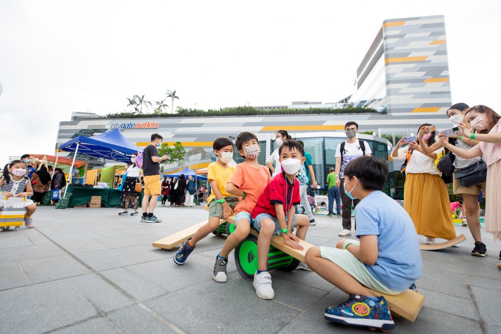Children play at a community event in Tung Chung organised by TrustTomorrow and several other groups. Photo: Handout