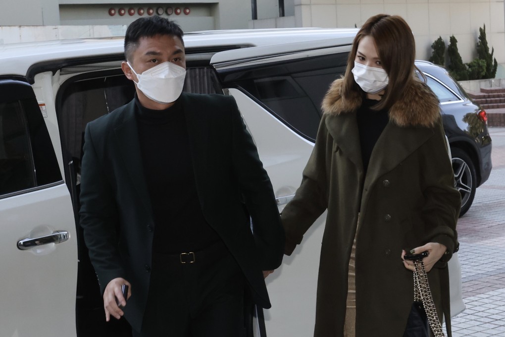 Mat Yeung (left) arrives at High Court with girlfriend Lisa Ch’ng. Photo: Jonathan Wong