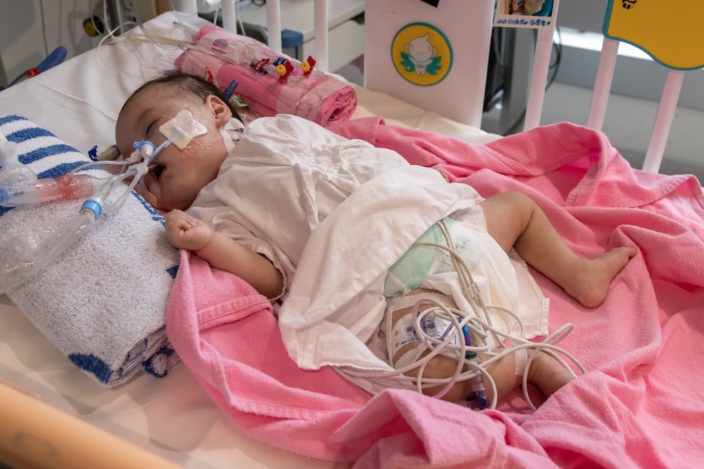 The smallest heart ever transplanted in the city was given to four-month-old Cleo Lai Tsz-hei last Friday after an unprecedented effort to secure the organ from a donor on the mainland. Photo: Hong Kong Children’s Hospital