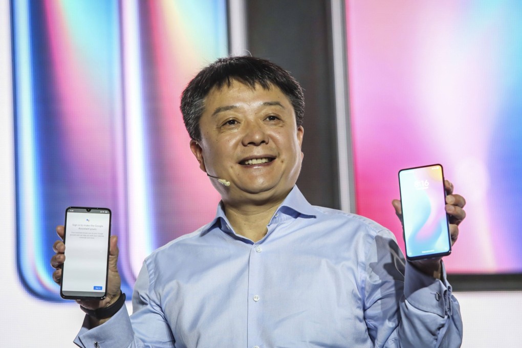 Wang Xiang, group president at Xiaomi Corp, leads a product launch at MWC Barcelona in Spain on February 24, 2019. Wang will retire from his position at the end of this year, but will continue to serve as a senior adviser of the company. Photo: Bloomberg