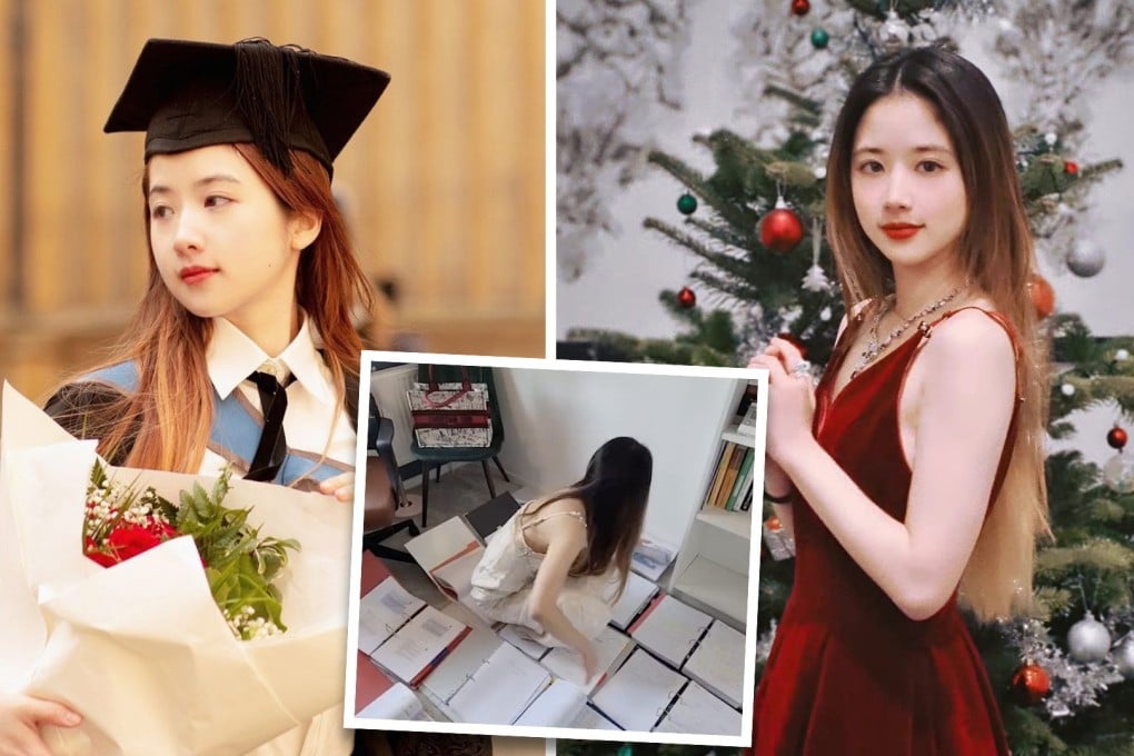 Kate Zhu Wenqi came under intense criticism for posting a video of her graduating with a master’s degree in mathematics from a top UK university. Photo: SCMP composite/handout