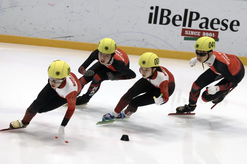 Speed skaters compete in the Hong Kong Cup in a competition organisers hope can pave the way for hosting big championships. Photo: Jonathan Wong