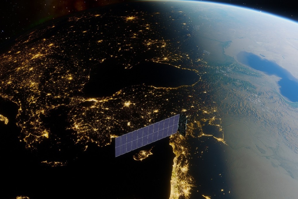 A rendering of a Starlink satellite in space. Photo: Shutterstock