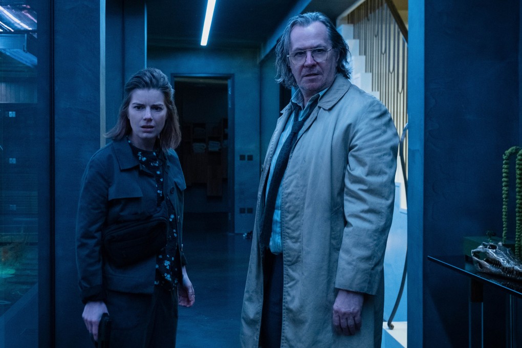 Aimee-Ffion Edwards and Gary Oldman in Slow Horses, which returns for a second season on Apple TV+. Photo: Apple TV+