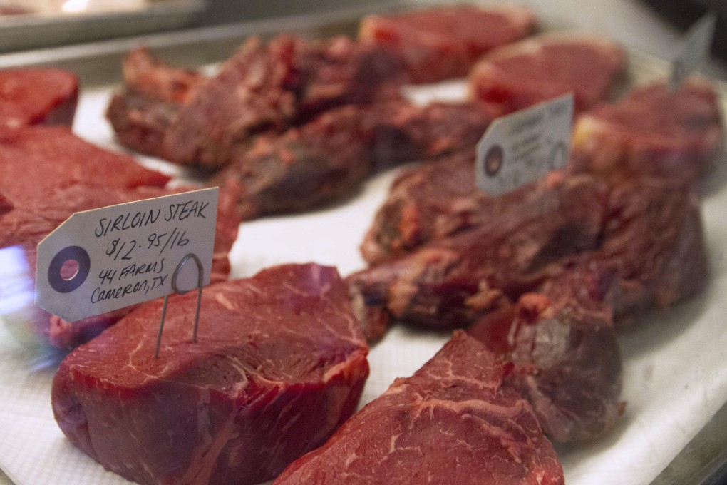 US beef exports to mainland China and Hong Kong surpassed US$2 billion for the first time last year. Photo: Xinhua