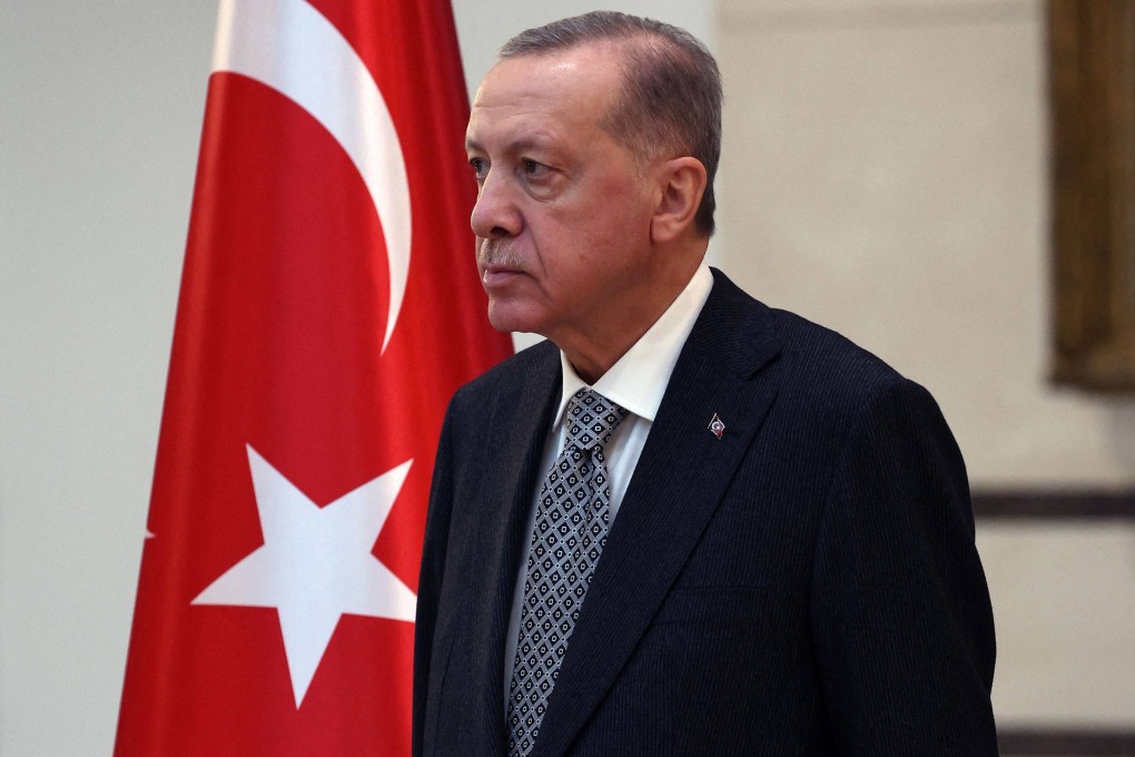Turkish President Recep Tayyip Erdogan at the Presidential Complex in Ankara, Turkey on Tuesday. Photo: AFP