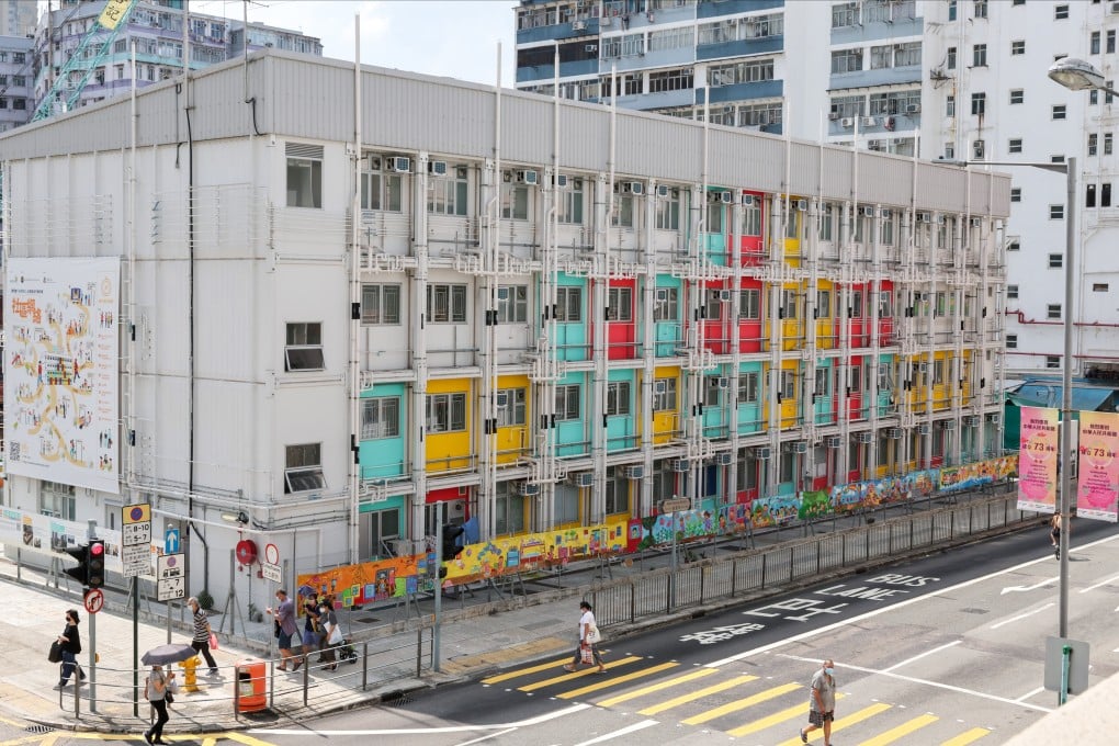 Nam Cheong 220, in Sham Shui Po, is a transitional housing project which has adopted Modular Integrated Construction. Photo: Yik Yeung-man
