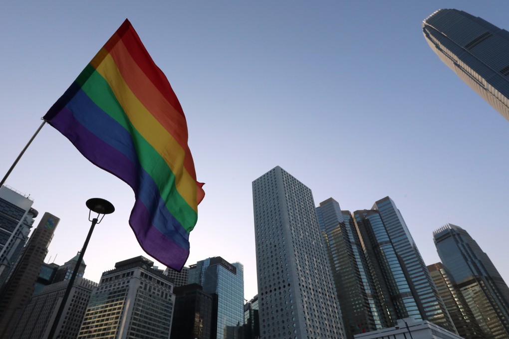 A rainbow flag in Central district in 2019. Photo: Felix Wong