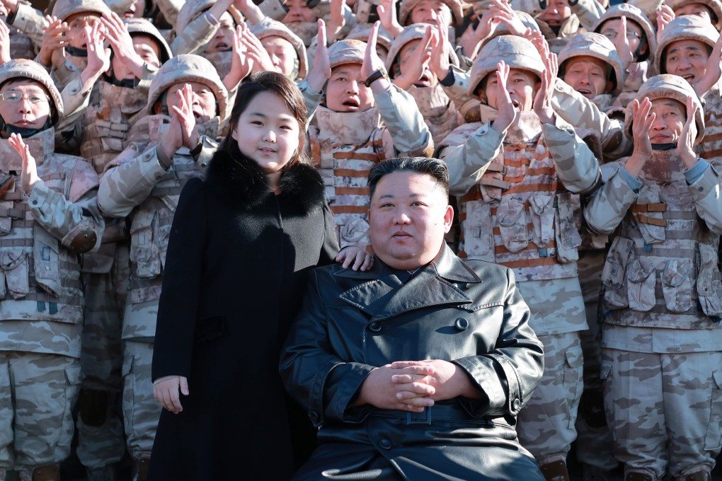 North Korean leader Kim Jong-un with his daughter Ju-ae. Photo: via EPA-EFE