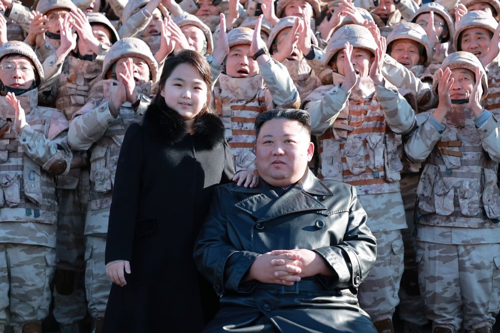 North Korean leader Kim Jong-un with his daughter Ju-ae. Photo: via EPA-EFE