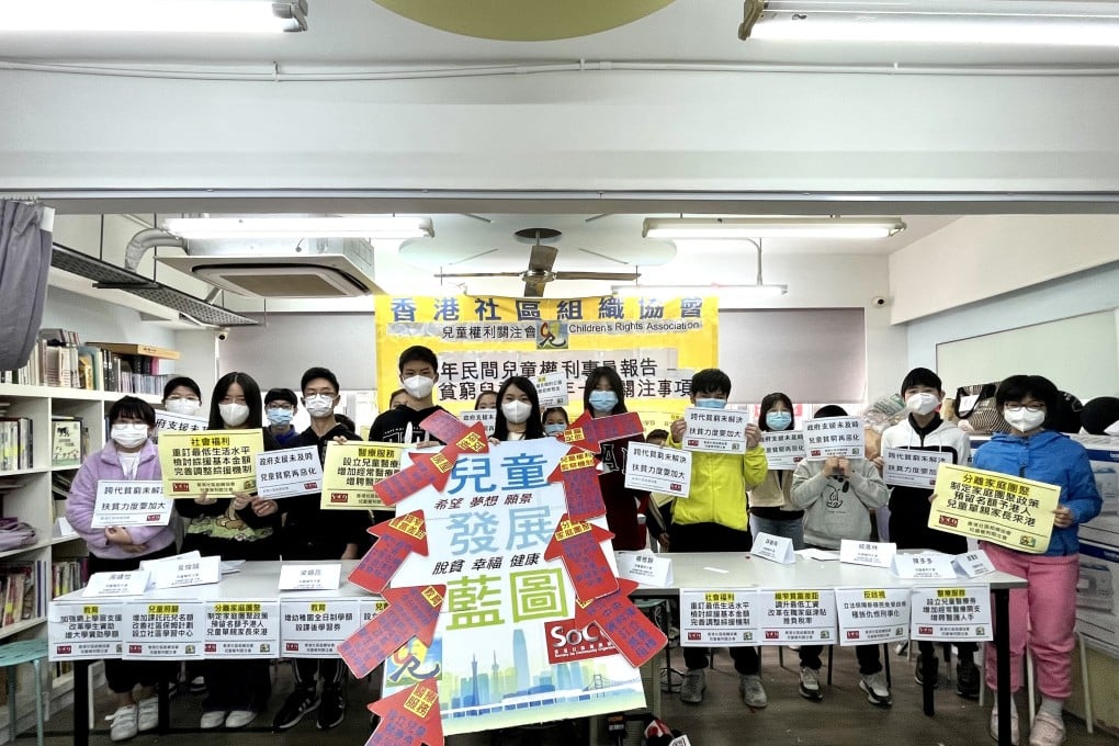 The Society for Community Organization and the Children’s Rights Association have released a report on child poverty in Hong Kong. Photo: Emily Hung