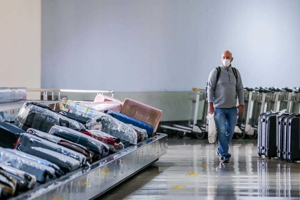 A tourist is seen after arriving at the Ninoy Aquino International Airport (NAIA) Terminal 1 in the Philippines. Photo: Xinhua/File