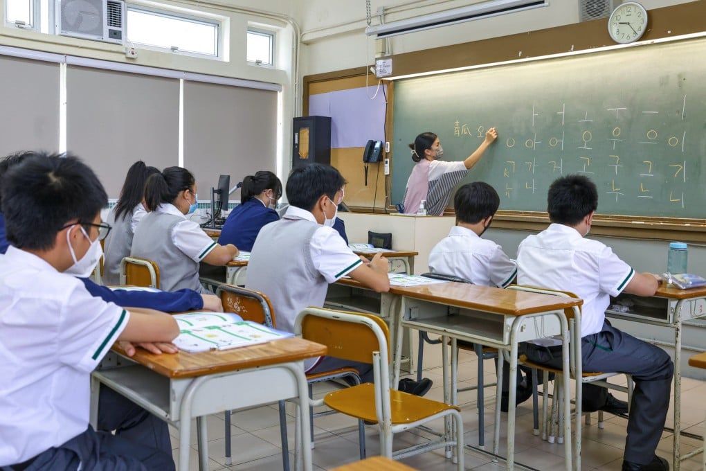 A Korean-language class at Mu Kuang English School in Kwun Tong. As recently as November, the Education Bureau said schools should not arrange exchange tours. Photo: K. Y. Cheng