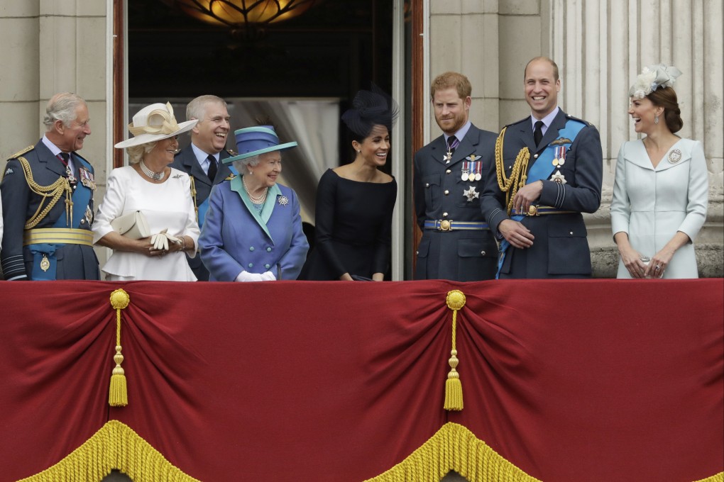 Members of the British royal family, including Prince Harry and his wife Meghan. File photo: AP