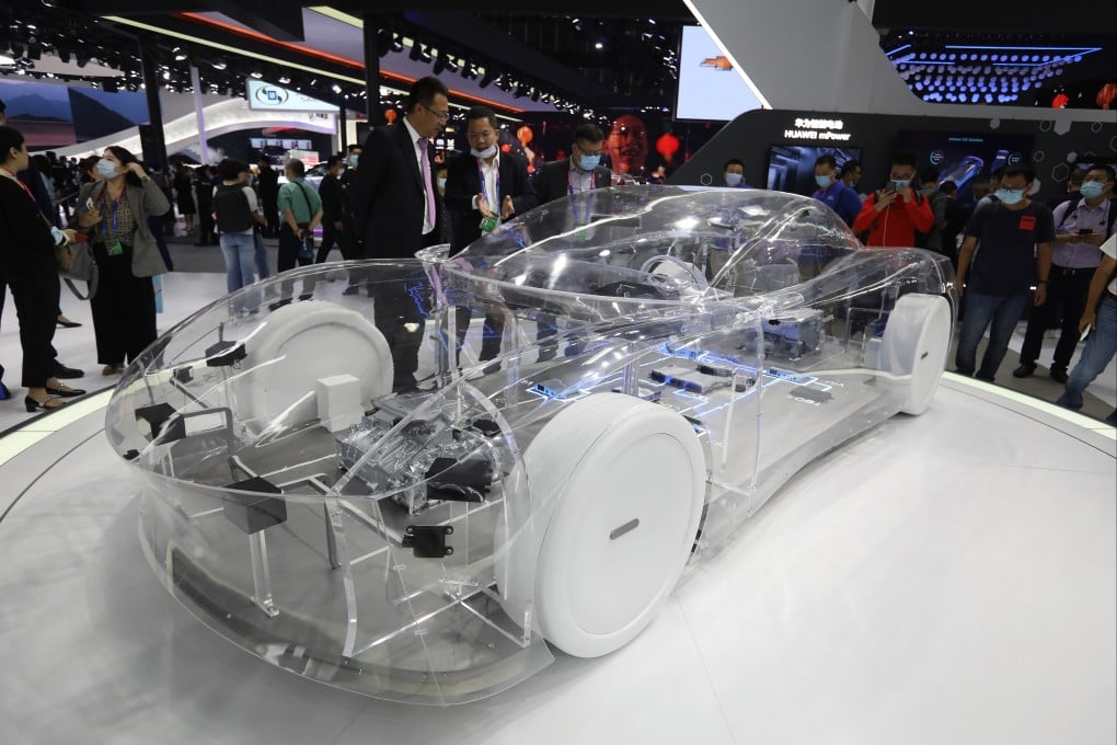 Huawei displays its Intelligent Cockpit solution. Photo: Simon Song