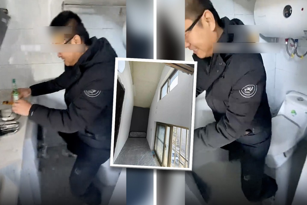 Video of a so-called nano-flat in China where the tenant can cook while sitting on the toilet has gone viral after a real-estate agent boasted about its “all-inclusive” design. Photo: SCMP Composite