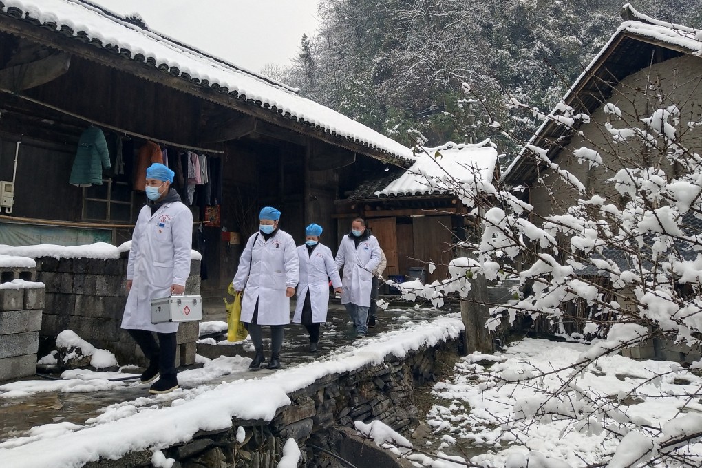 Rural doctors visit households to provide medical support in central China’s Hunan Province. Photo: Xinhua