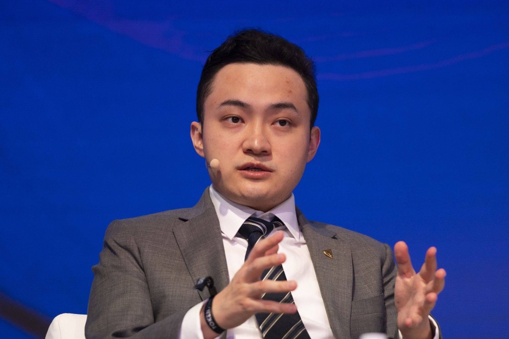 Justin Sun, founder of Tron,  speaks in Singapore in September. Photo: Bloomberg