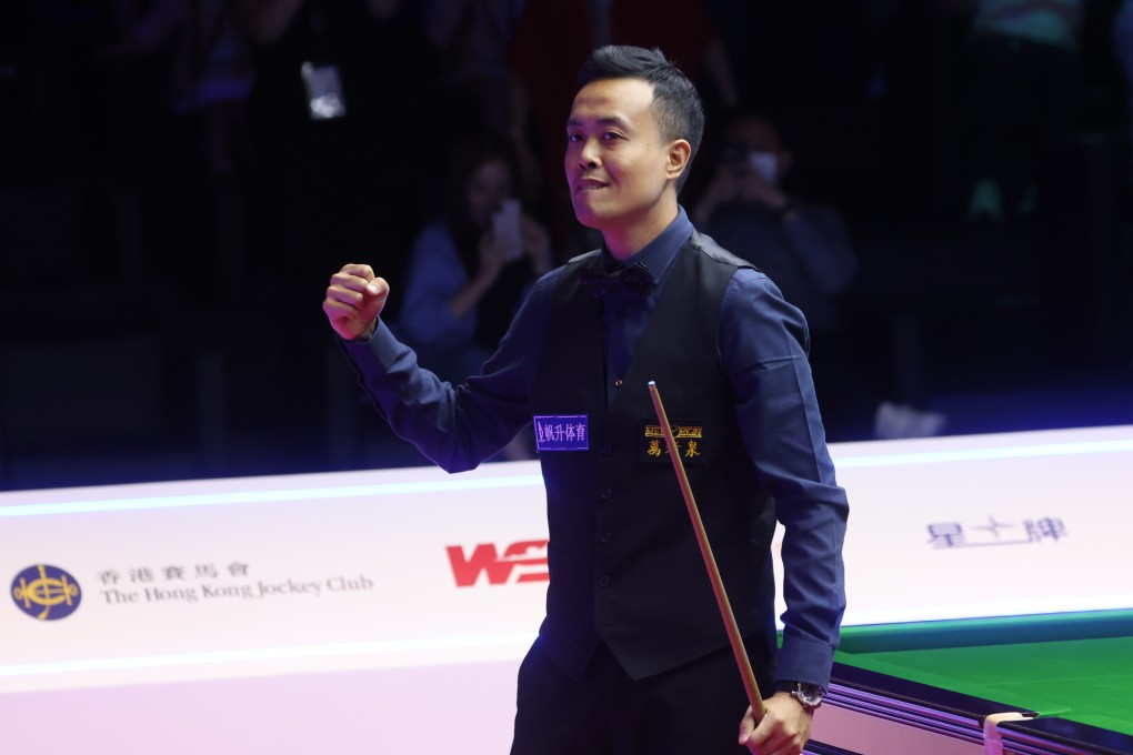 Marco Fu Ka-chun celebrates after his Hong Kong Masters semi-final win. Photo: Dickson Lee