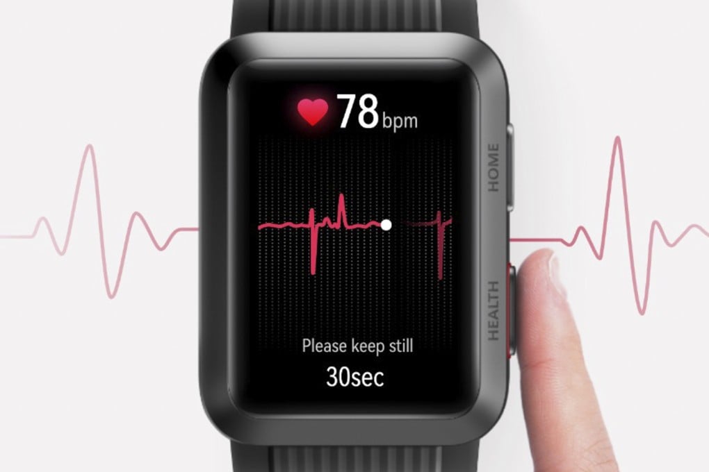The Watch D by Huawei uses a built-in inflatable strap to measure blood pressure. Photo: Huawei