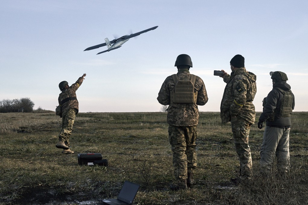 Ukrainian soldiers launch a drone at Russian positions near Bakhmut, Donetsk region, in December. Photo: AP