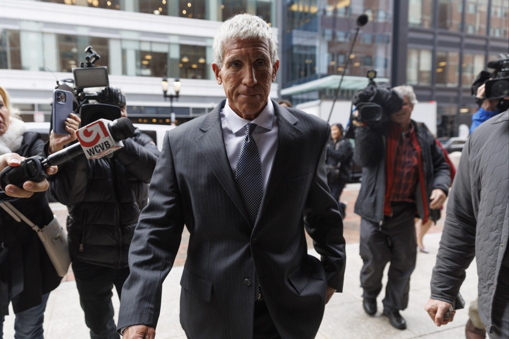 Rick Singer arrives at the courthouse in Boston for his sentencing in the ‘Varsity Blues’ college admissions bribery case on Wednesday. Photo: EPA-EFE