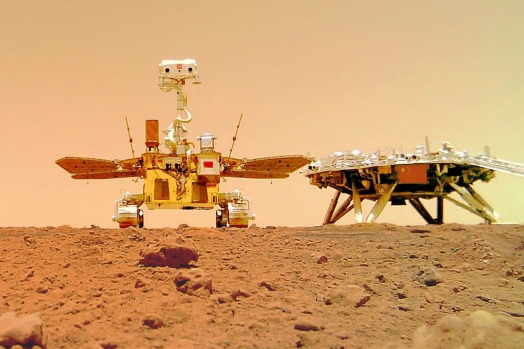 Zhurong’s butterfly-shaped solar panels were designed to resist dust, but harsh sandstorms might have hindered the rover’s ability to generate power, according to one source. Photo: EPA-EFE