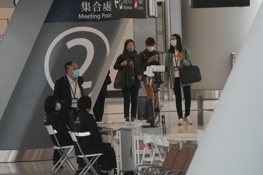 Travellers at Hong Kong West Kowloon Railway Station. Hong Kong’s border with the mainland is expected to reopen on Sunday. Photo: Sam Tsang