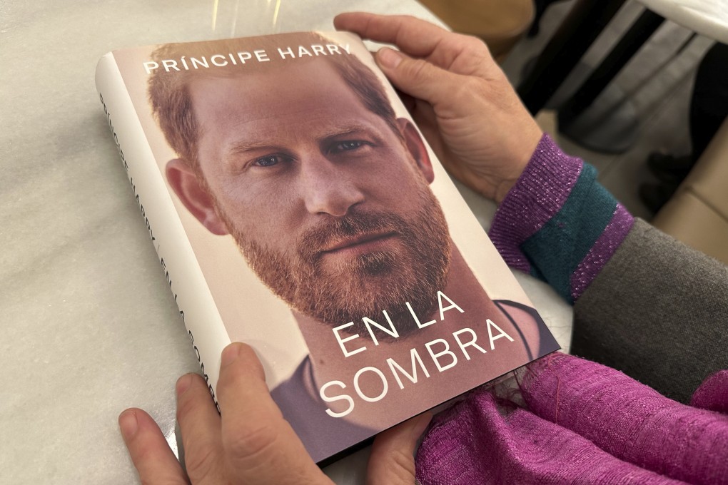 A copy of “En La Sombra” (In the Shadow), the Spanish translation of Prince Harry’s memoir, “Spare” that was accidentaly released. Photo: AP
