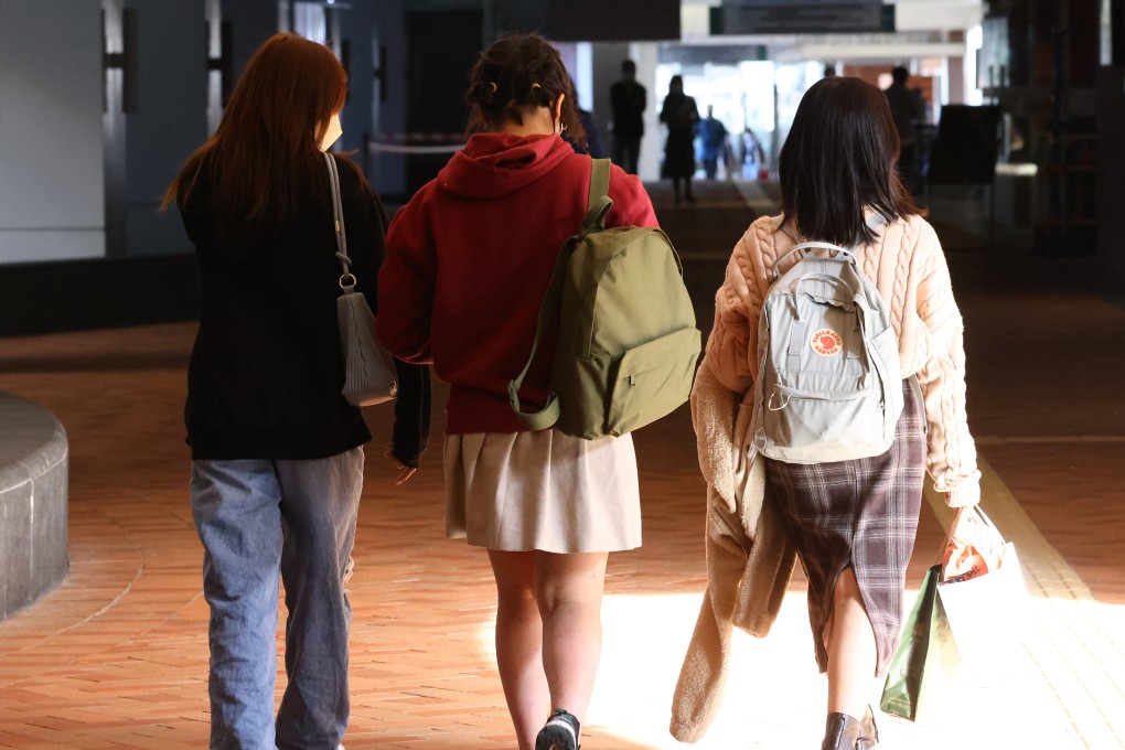 Students walk through the University of Hong Kong on December 20, 2022, the day the government released its first youth development blueprint. Photo: Dickson Lee