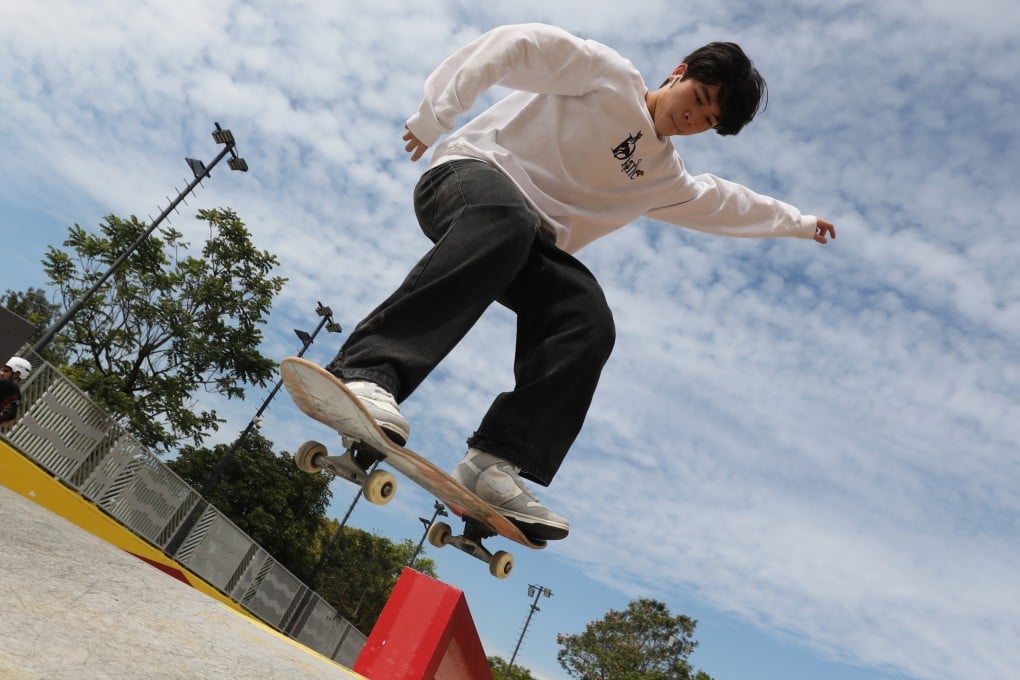 Maksim Zhang in action at Lai Chi Kok Skatepark. Photo: Xiaomie Chen