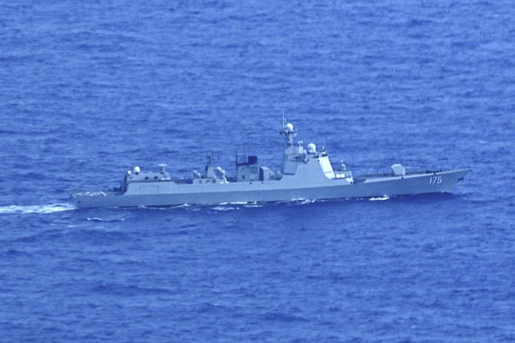 PLA Navy Type 52D guided-missile destroyer “Yinchuan” sails in the Pacific. Photo: Handout