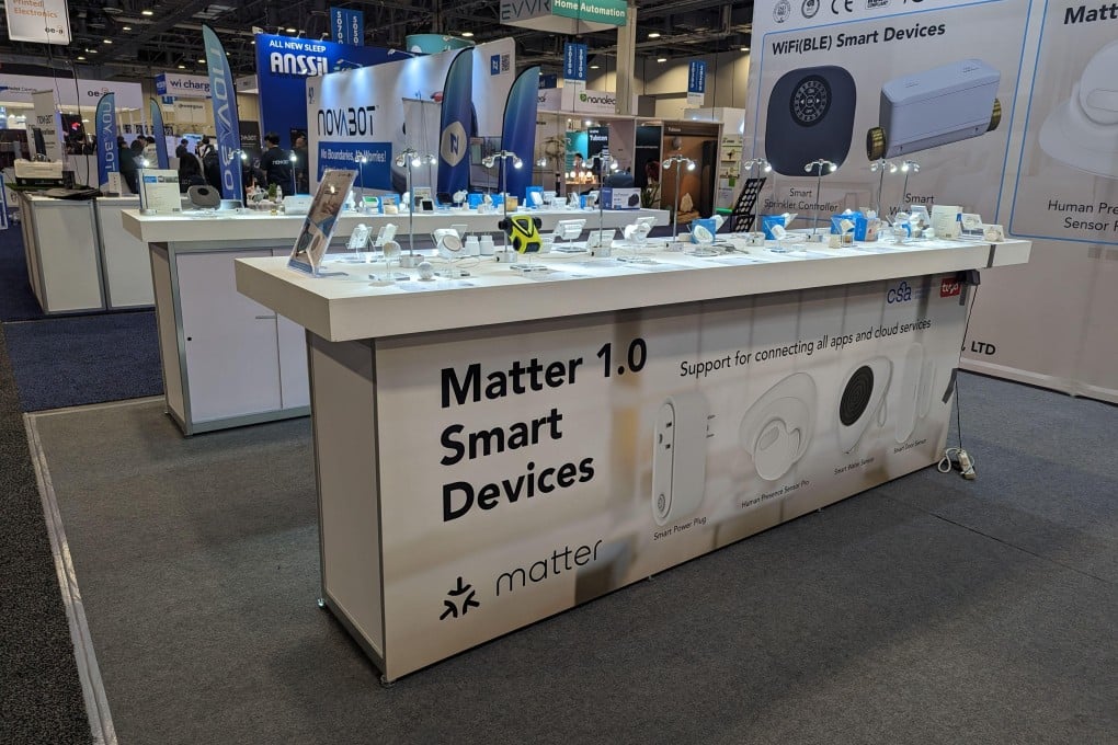 A display of smart devices that support the first version of Matter, a universal standard for the Internet of Things, at CES 2023. Photo: Matt Haldane / SCMP