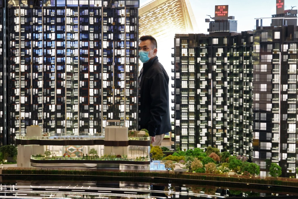 A model of One Innovale project at Henderson Land’s sales office in Tsim Sha Tsui, Hong Kong. Photo: Edmond So