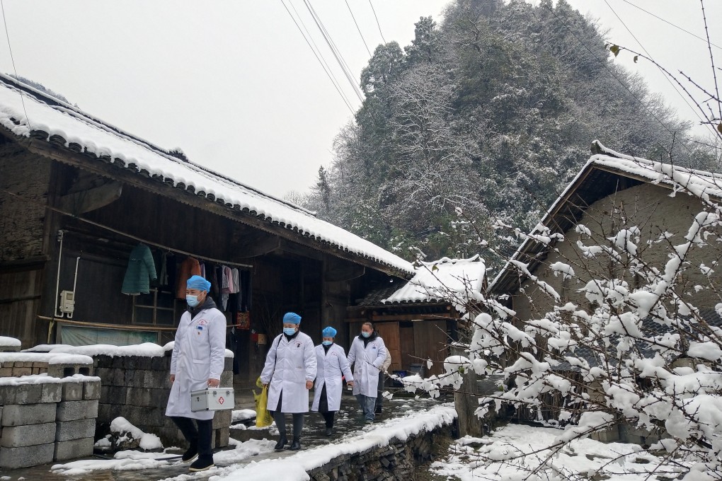 Rural doctors visit households to provide medical support in Jiwei township, Huayuan county, Xiangxi Tujia and Miao Autonomous Prefecture, in central China’s Hunan province on December 29. Photo: Xinhua